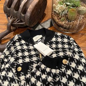 COPY - NWT Gucci Houndstooth Bomber Jacket, Size S